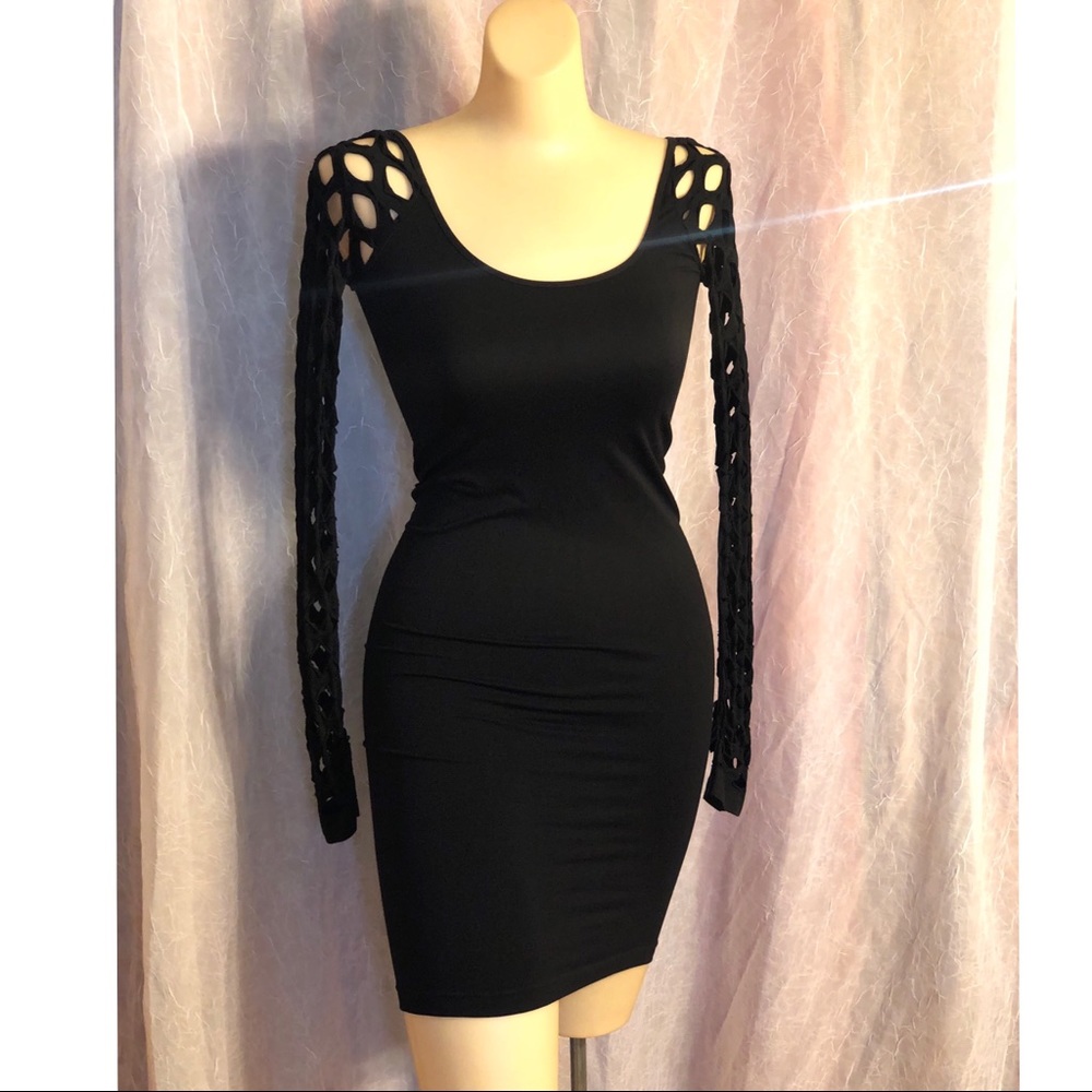 Bebe bodycon black dress